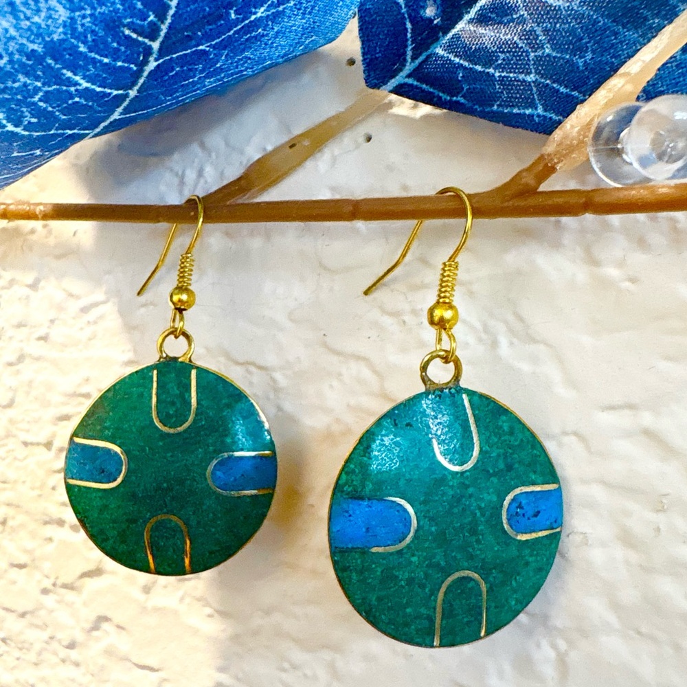 Handmade Multi color Dangle Earrings